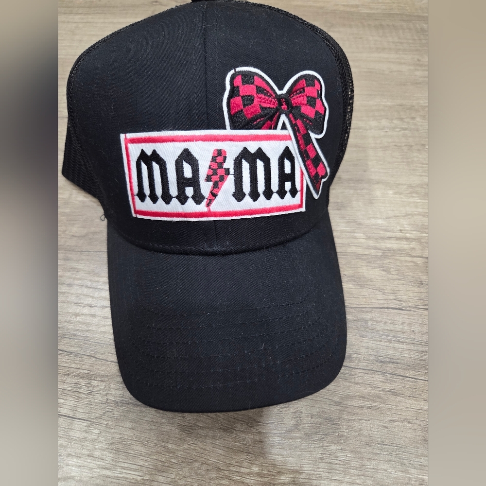 Mama Black and Red Women's Cap